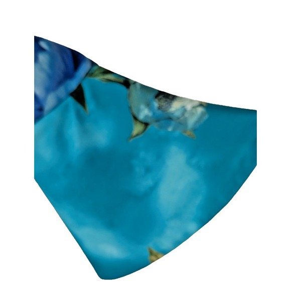 CALVIN KLEIN Midi Dress SIZE 8 Turquoise Blue White Bold Floral Easter GREAT - Picture 10 of 13